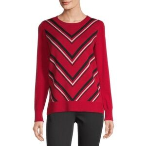 Liz Claiborne Red and Black Sweater